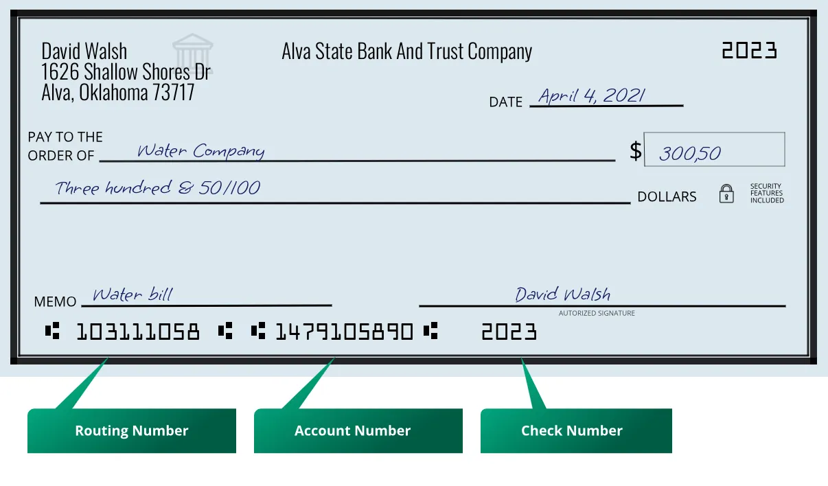 103111058 routing number Alva State Bank And Trust Company Alva