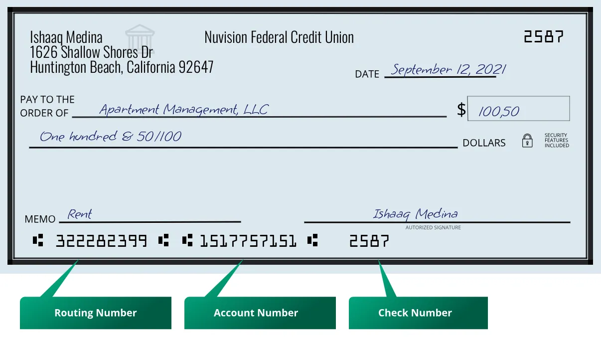 322282399 routing number Nuvision Federal Credit Union Huntington Beach